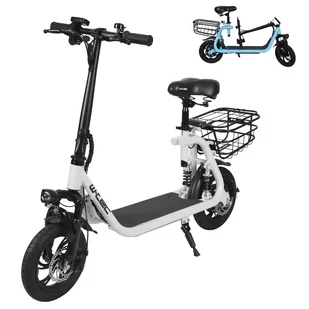 W-TEC Hulajnoga elektryczna z siodełkiem W-TEC Billar II 500W 12", Biały 23927-4 - Hulajnogi elektryczne - miniaturka - grafika 1