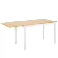 Stoły - Beliani Stół do jadalni drewniany biały 119 x 75 cm 1 przedłużka LOUISIANA - miniaturka - grafika 1
