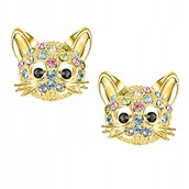 Biżuteria dla dzieci - ZŁOTE KOLCZYKI 925 DLA DZIEWCZYNKI KOTKI SREBRO - miniaturka - grafika 1