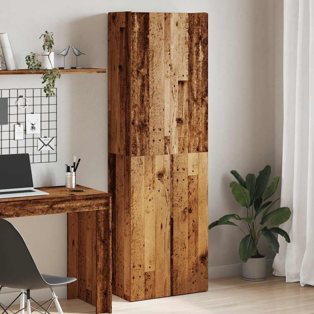 vidaXL vidaXL Szafka, stare drewno, 60x32x190 cm, materiał drewnopochodny
