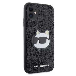 Karl Lagerfeld KLHCN61G2CPK iPhone 11 / Xr 6.1" czarny/black hardcase Glitter Choupette Patch - Etui i futerały do telefonów - miniaturka - grafika 4