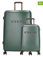 Torby podróżne - Charm Walizki (2 szt.) w kolorze zielonym - miniaturka - grafika 1