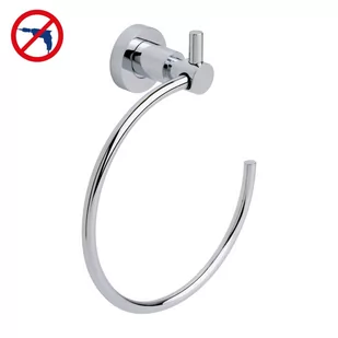 tesa TESA Loxx roztwór pierścień na ręcznik (ze stali szlachetnej, chromowany, w zestawie, wysoka siła przytrzymująca (do 6 kg), 210 MM X 185 MM X 76 MM) - Wieszaki łazienkowe - miniaturka - grafika 1