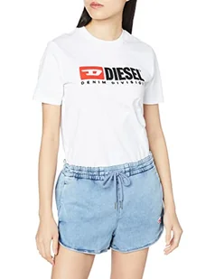 Diesel T-reg-DIV T-Shirt Koszulka damska, Jasny biały, XXS - Koszulki i topy damskie - miniaturka - grafika 1