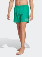 Kąpielówki męskie - adidas Szorty kąpielowe Logo CLX Short Length Swim Shorts HT2125 Zielony Regular Fit - miniaturka - grafika 1