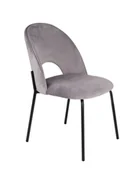 Krzesła - Krzesło do jadalni Molly, beżowe, tapicerowane, walurowe, do toaletki - miniaturka - grafika 1