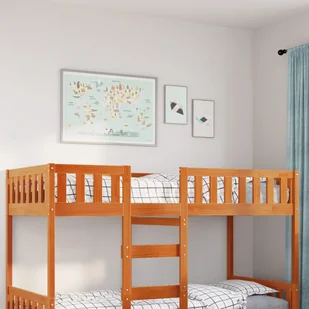 Łóżko dziecięce bez materaca, woskowy brąz, 80x200 cm, sosnowe Lumarko! - Łóżka dla dzieci i młodzieży - miniaturka - grafika 1