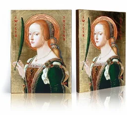 Ikona religijna Święta Justyna - Ikony i obrazy sakralne - miniaturka - grafika 1