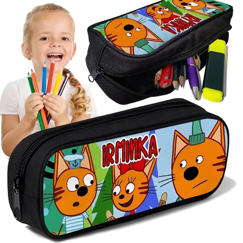 Piórnik personalizowany KOT-O-CIAKI nadruk imienia ksywki - tuba