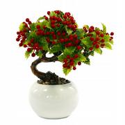 Sztuczne kwiaty - Sztuczne drzewko bonsai dekoracyjne 22cm doniczka - miniaturka - grafika 1