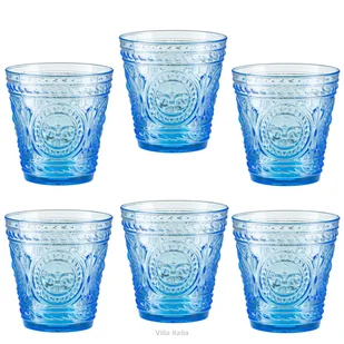 Komplet 6 sztuk szklanek niebieskich 250 ml FREEZE - Szklanki - miniaturka - grafika 1