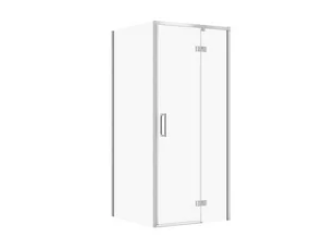 Kabina prysznicowa Cersanit Larga 80x80x195 kwadratowa prawa chrom transparentne S601-214 - Kabiny prysznicowe - miniaturka - grafika 1