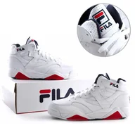 Sneakersy męskie - Buty Fila męskie wysokie białe sneakersy r. 41 - miniaturka - grafika 1