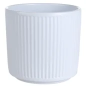 Donice - Osłonka ceramiczna cylinder 12 cm biała - miniaturka - grafika 1