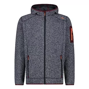 CMP męska kurtka Knit-Tech ze stałym kapturem, Antracyt-Burgundy, 56 - Kurtki męskie - miniaturka - grafika 1