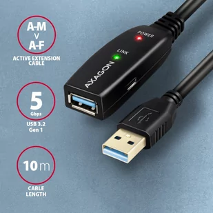 AXAGON ADR-310 USB 3.0 A-M -> A-F aktywny kabel przedłużacz/wzmacniacz 10m - Kable komputerowe i do monitorów - miniaturka - grafika 3