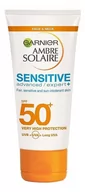 Kremy do twarzy z filtrem - Garnier Ambre Solaire Sensitive Advanced SPF50+ 50ml - miniaturka - grafika 1