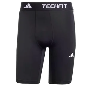 adidas Męskie krótkie rajstopy Techfit Training 3-Stripes, XXL, czarne - Koszulki męskie - miniaturka - grafika 1
