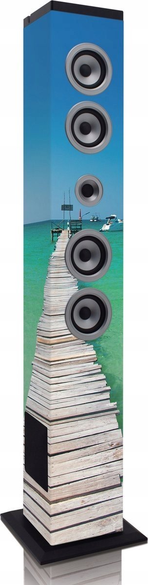 Lenco Wieża-Tower Ices IBT-6 USB SD Radio Bluetooth PILOT 4 GŁOŚNIKI + SUBWOOFER