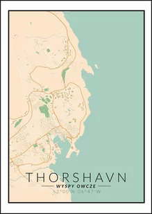 Galeria Plakatu, Plakat, Thorshavn Mapa Kolorowa, 61x91,5 cm - Plakaty - miniaturka - grafika 1