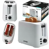 Tostery - Toster Podwójny Dwa Tosty Grzanki Sandwich Biały Termostat T700XG Gorenje - miniaturka - grafika 1