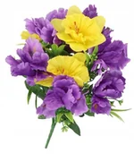 Sztuczne kwiaty - BUKIET KWIATÓW DUŻY SZTUCZNE KWIATY ŻONKIL IRYS - miniaturka - grafika 1