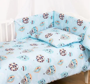 Pościel 3 el. 100x135 z ochraniaczem Trendy niebieska w balony BabyMatex - Pościel dla dzieci - miniaturka - grafika 1