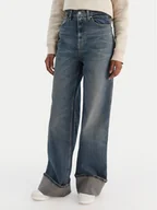 Spodnie damskie - Tommy Jeans Jeansy Claire DW0DW22629 Granatowy Wide Leg - miniaturka - grafika 1