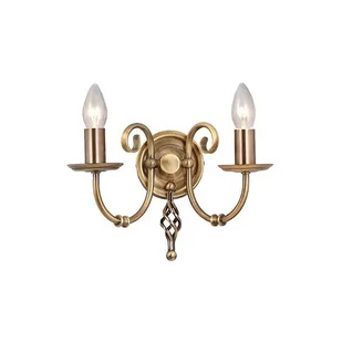 Elstead Lighting Artisan 2Lt Wall Light Aged Brass ART2 AGD BRASS Elstead kinkiet świecznikowy ART2 AGD BRASS) - Lampy ścienne - miniaturka - grafika 1