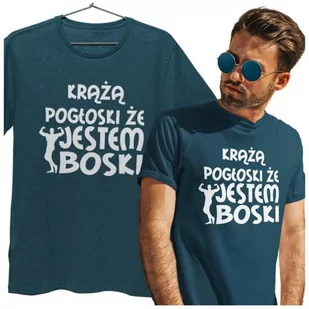 KOSZULKA NA WALENTYNKI PREZENT DLA CHŁOPAKA KRĄŻĄ POGŁOSKI ŻE JESTEM BOSKI (1) - Walentynki - miniaturka - grafika 1