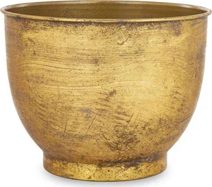 Art-Pol Osłonka Metalowa Dekoracyjna Doniczka Złota Antyk - Donice - miniaturka - grafika 1