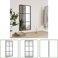 Lustra - Lustro ścienne Living Store czarne 30x60 cm prostokątne żelazo - miniaturka - grafika 1