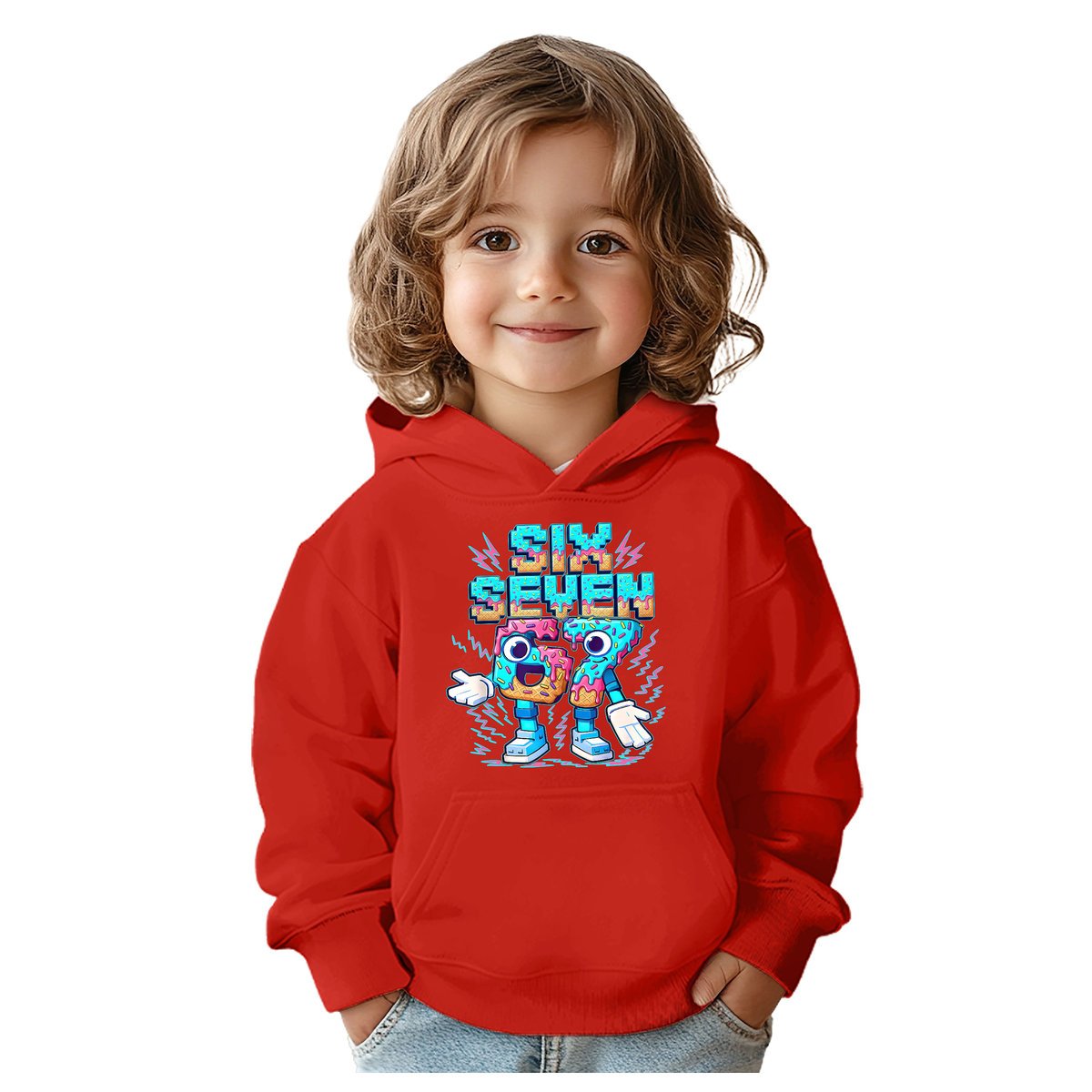 BLUZA DZIECIĘCA Z KAPTUREM 67 SIX SEVEN VIRAL 110-116 DLA DZIECKA PREZENT