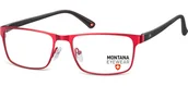 Okulary korekcyjne, oprawki, szkła - Okulary oprawki prostokątne optyczne Montana MM610G bordowe - miniaturka - grafika 1