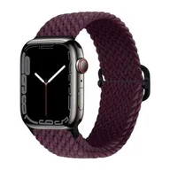 Akcesoria do smartwatchy - opaska pasek bransoleta NYLON LOOP APPLE Watch 1/2/3/4/5/6/7/8/9/10/Ultra 1/2/SE 42/44/45/46/49mm bordowa - miniaturka - grafika 1