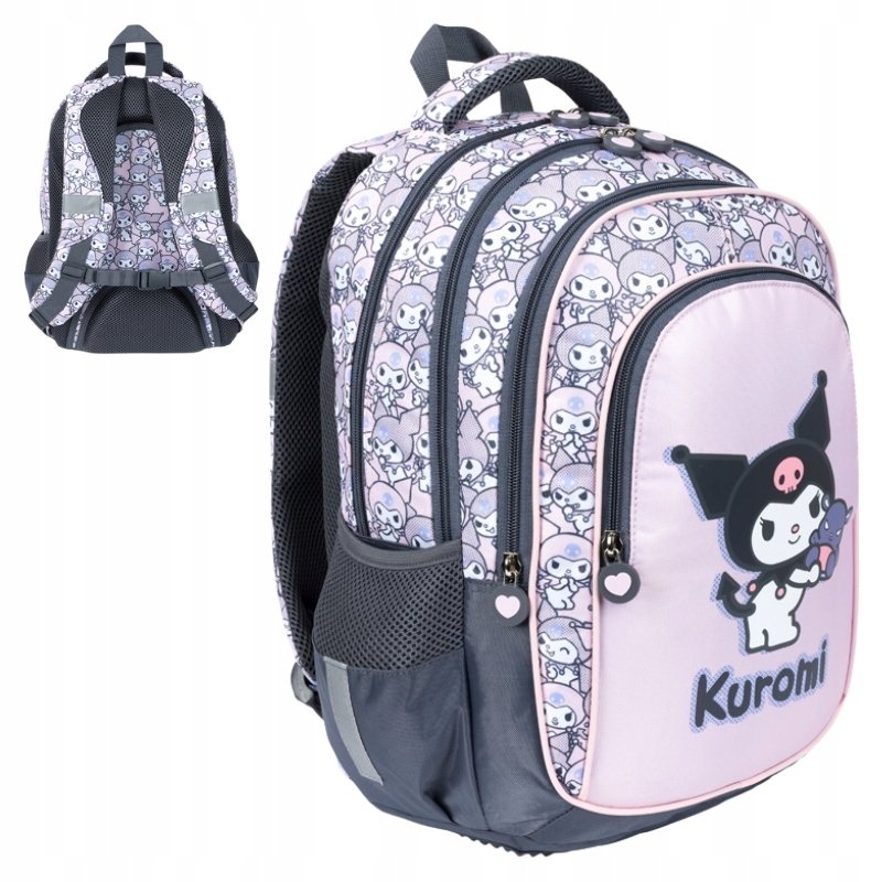 Plecak 4 komorowy Kuromi pink