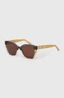 Okulary przeciwsłoneczne - Guess okulary przeciwsłoneczne damskie kolor brązowy GU7912_5541E - miniaturka - grafika 1