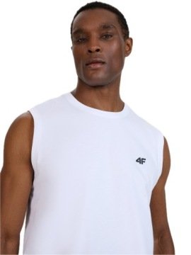 Koszulka Bez Rękawów 4F 4FWMM00TSLEM125-10S r.L Męska T-shirt Tank Top