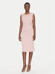 Fracomina Sukienka koktajlowa FQ25SD2004W47601 Różowy Slim Fit - Sukienki - miniaturka - grafika 1