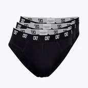 Majtki męskie - Slipy Cr7 Brief Cotton Stretch Czarne 3Pak M - miniaturka - grafika 1