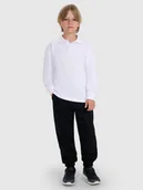 Spodnie i spodenki dla chłopców - 4F Spodnie dresowe joggery chłopięce - czarne 122 (6-7 lat) - miniaturka - grafika 1