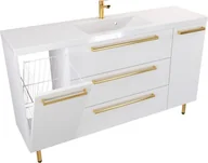 Szafki łazienkowe - Szafka Umywalkowa Stojąca ATHOS 140 cm K D UZ MATOWA - miniaturka - grafika 1