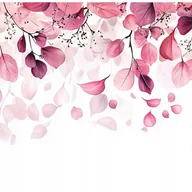 Fototapety - Fototapeta Wiszące Liście Różowe Natura 300x210 cm Tapeta Do Sypialni Salonu Kuchni Na Flizelinie - miniaturka - grafika 1