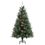 Choinki - vidaXL Choinka z szyszkami zielona 150 cm PVC i PE 340526 - miniaturka - grafika 1