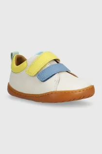 Buty dla dziewczynek - Camper półbuty skórzane dziecięce kolor żółty - grafika 1
