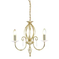Lampy sufitowe - Elstead Lighting Aegean 3Lt Chandelier Polished Brass AG3 POL BRASS Elstead lampa wisząca stylowa świecznikowa AG3 POL BRASS ) - miniaturka - grafika 1