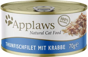 Applaws w bulionie, 12 x 70 g - Filet z tuńczyka z krabami - Mokra karma dla kotów - miniaturka - grafika 1