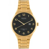 Zegarki męskie - Złoty męski zegarek na bransolecie PACIFIC SSMB-1107D-08 - miniaturka - grafika 1