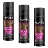 Farby do włosów i szampony koloryzujące - Spray do maskowania odrostów brąz Syoss 3x120ml - miniaturka - grafika 1