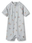 Pajacyki dla niemowląt - Wheat Kombinezon kąpielowy "Cas" w kolorze błękitnym - miniaturka - grafika 1